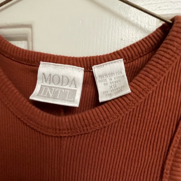 Moda Int’l Racer-Back Back Mini Dress in Chestnut Brown - Picture 5 of 6